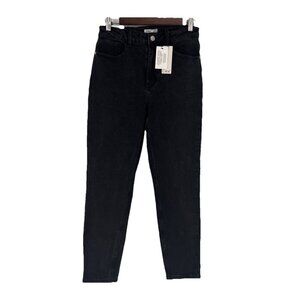New DEX Women’s Size 27 Black high Waisted Denim Mom jeans relaxed straight leg